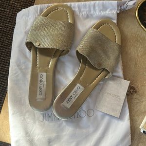 Jimmy Choo Gold Sandals